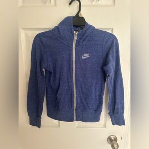 Vintage Rare Red Label Nike Zip Up Girls Size Large Long Sleeve Hooded Jacket
